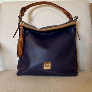 31. DOONEY & BOURKE • Dark Purple Small Sloan Leather Shoulder Bag